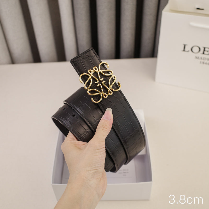 LOEWE - 3.8/3.4cm pebble grain Crocodile pattern