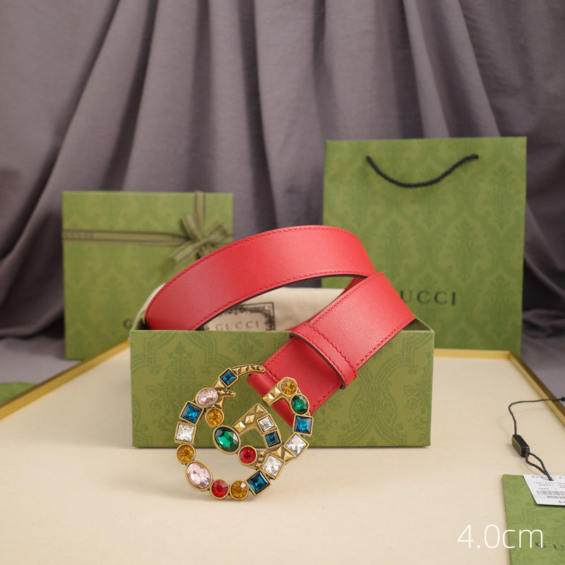 Gucci - 4.0cm G - Colored gemstone plane double-sided ZSB4007g