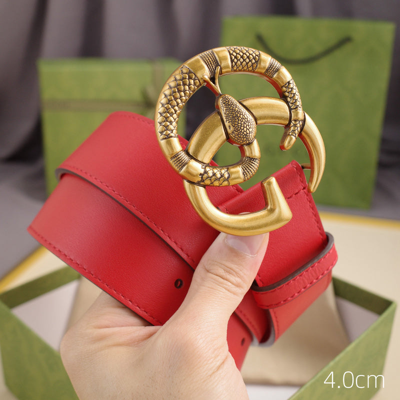 Gucci - 4.0cm G - snake belt buckle