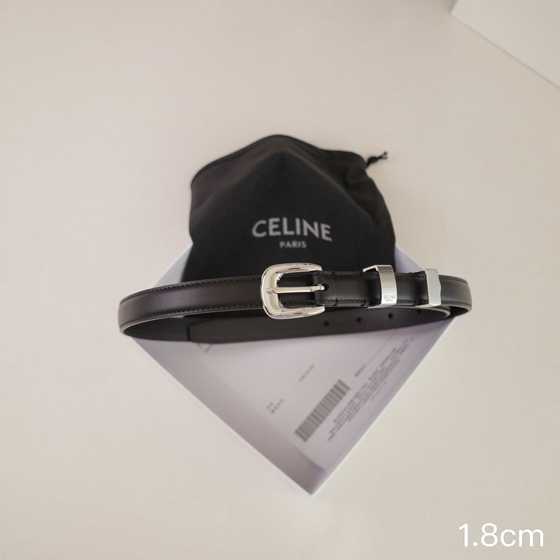 Celine - 2.5cm/1.8cm Bright silver Plain weave