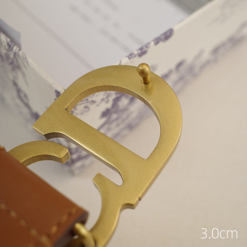 Dior-CD saddle ring - antique gold 3.0cm