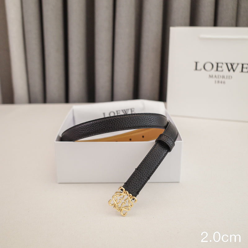LOEWE - 3.2/2.0cm pebble grain black