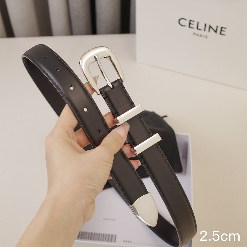 Celine - 2.5cm/1.8cm Bright silver