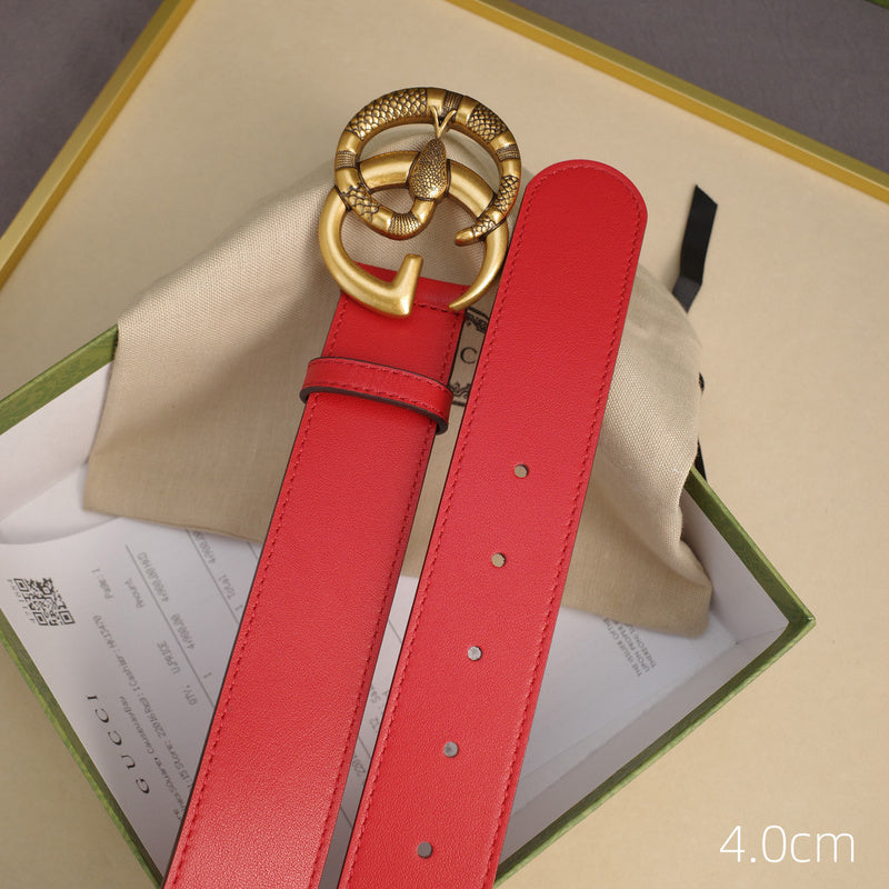 Gucci - 4.0cm G - snake belt buckle