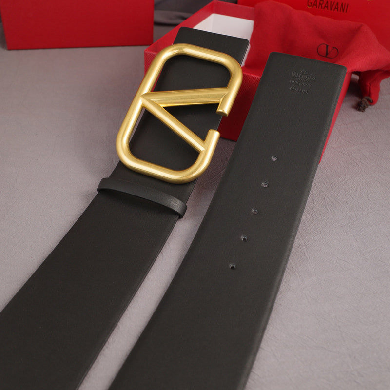 Valentino - Big V button - 7.0cm Gold belt buckle