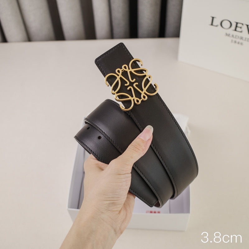 LOEWE - 3.8/3.4cm pebble grain Crocodile Plain weave