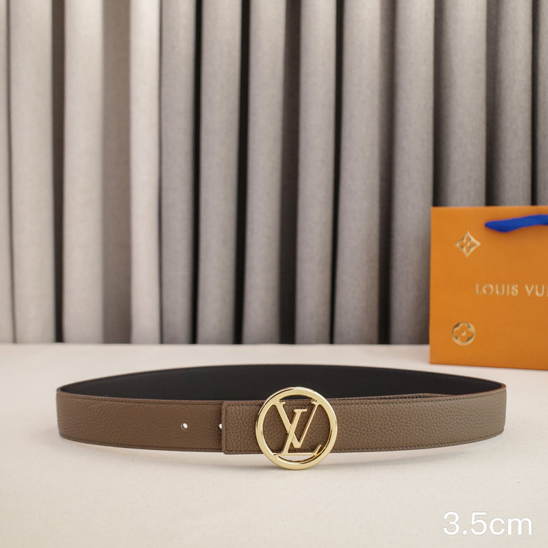 LV - Louis Vuitton 3.5cm round letter hook - pebble grain 3526L