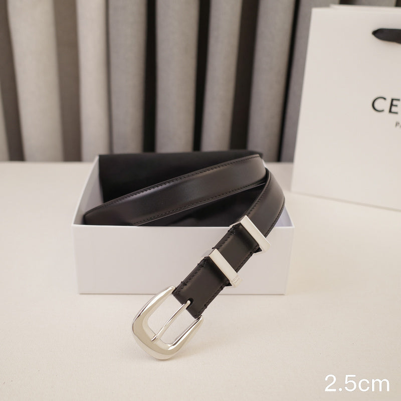 Celine - 2.5cm/1.8cm Bright silver