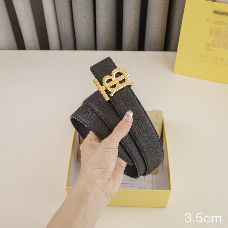Burberry - 3.4cm - TB Black lychee grain