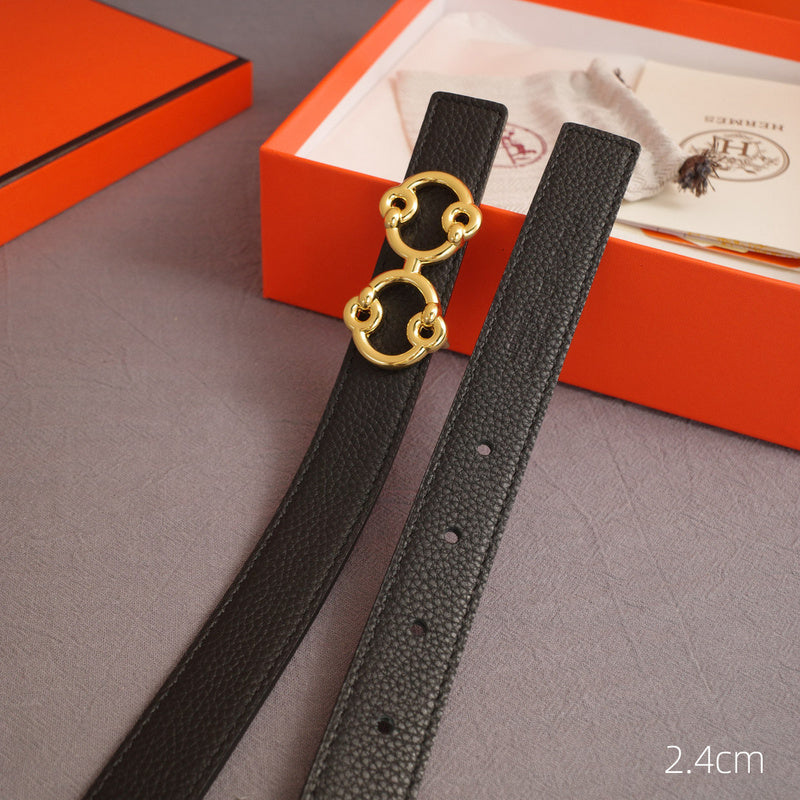Hermes - 2.4cmH - Anise grain pattern