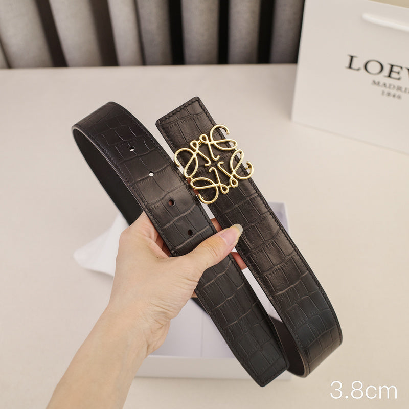 LOEWE - 3.8/3.4cm pebble grain Crocodile pattern