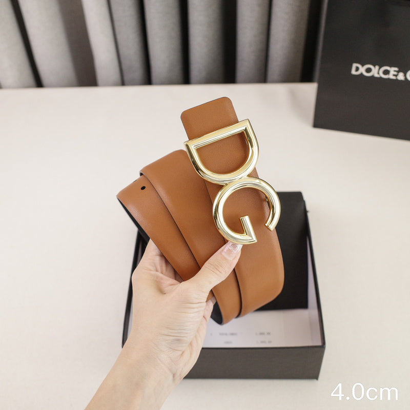 Dolce&Gabbana- 4.0cm classic DG - wireless plain weave 4001dg ( Golden)