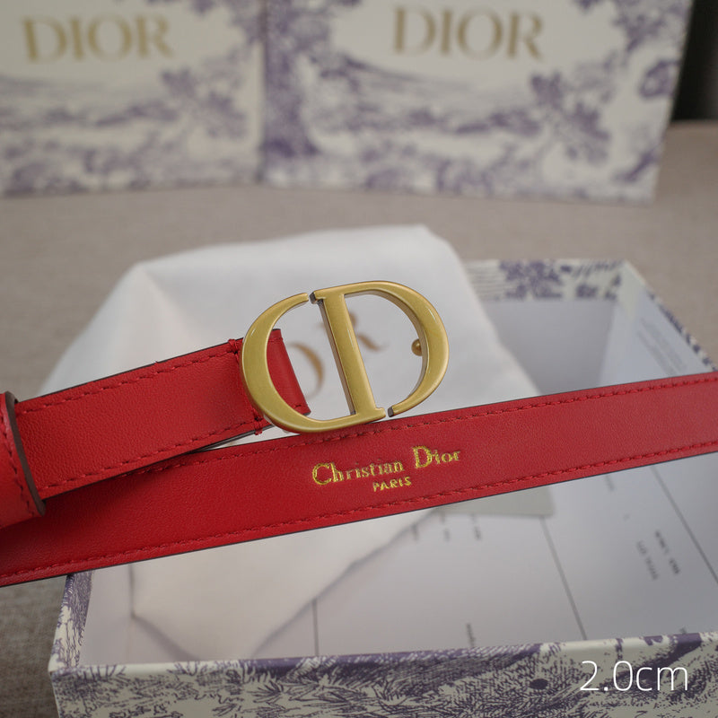 Dior-CD logo-Brass antique gold button - red ZSB3003d