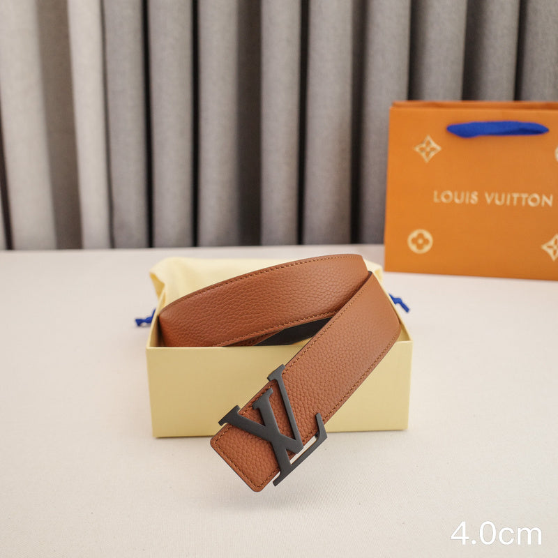 LV - Louis Vuitton- 4.0cm letter matte black hook - pebble grain 4023L