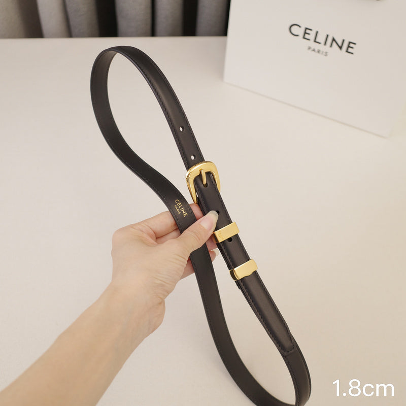 Celine - 2.5cm/1.8cm Bright gold Plain weave