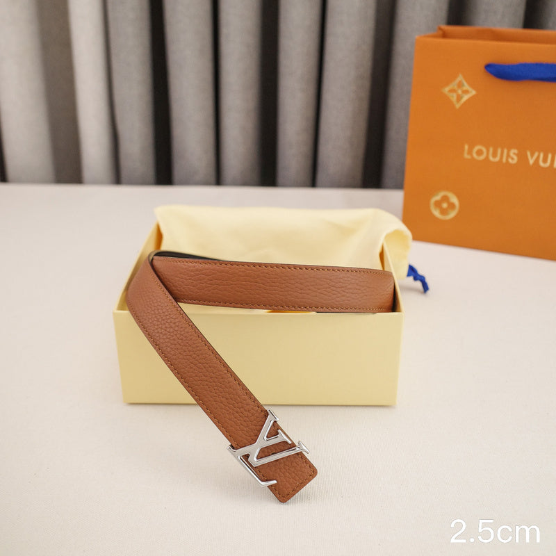 LV - Louis Vuitton -2.5cm letter silver hook - pebble grain 2511L