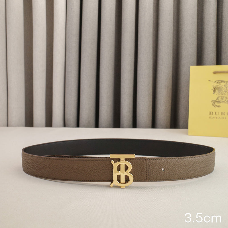 Burberry - 3.4cm - TB light brown leather 3501b