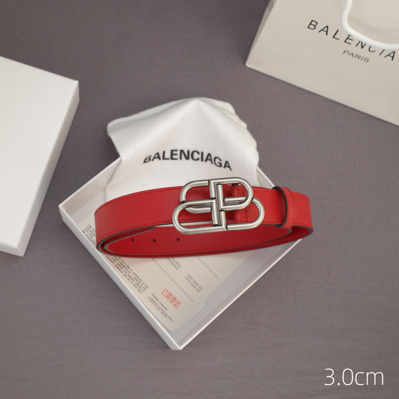 Balenciaga - 3.0cm red leather ZSB3001bb