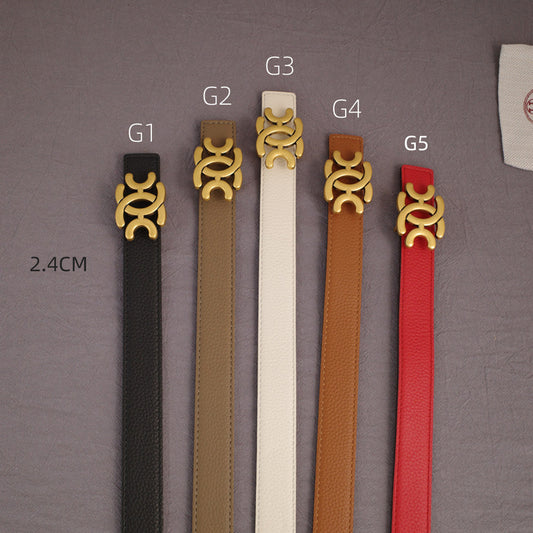 Hermes - 2.4cmH - Anise grain pattern