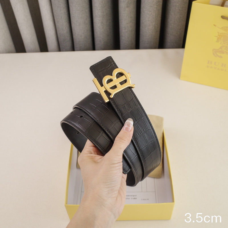 Burberry - 3.5cm - TB crocodile pattern 3521b