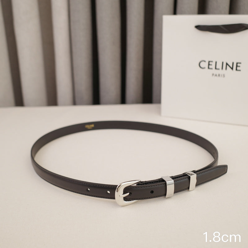 Celine - 2.5cm/1.8cm Bright silver Plain weave