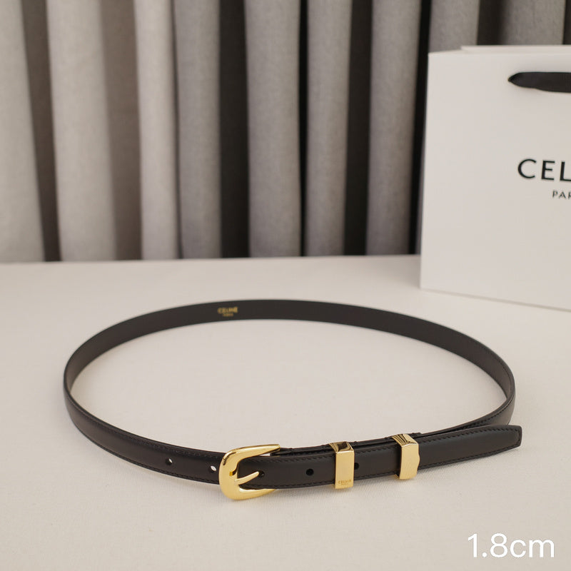 Celine - 2.5cm/1.8cm Bright gold Plain weave