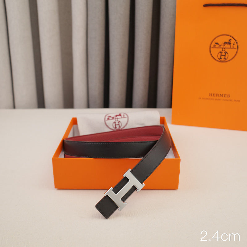 Hermes - 2.4cm classic H silver buckle