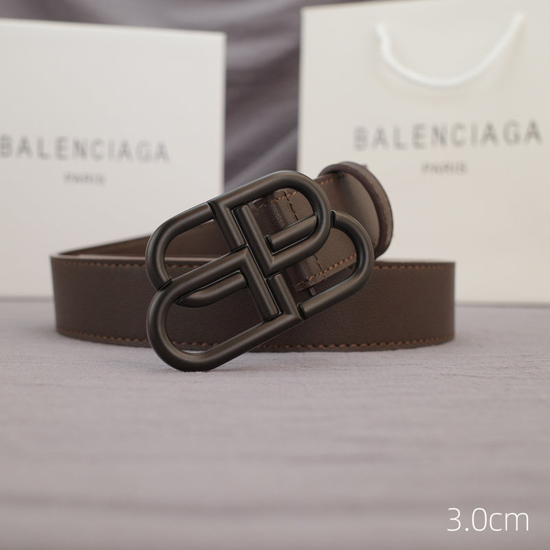 Balenciaga - 3.0cm coffee leather ZSB3001bb