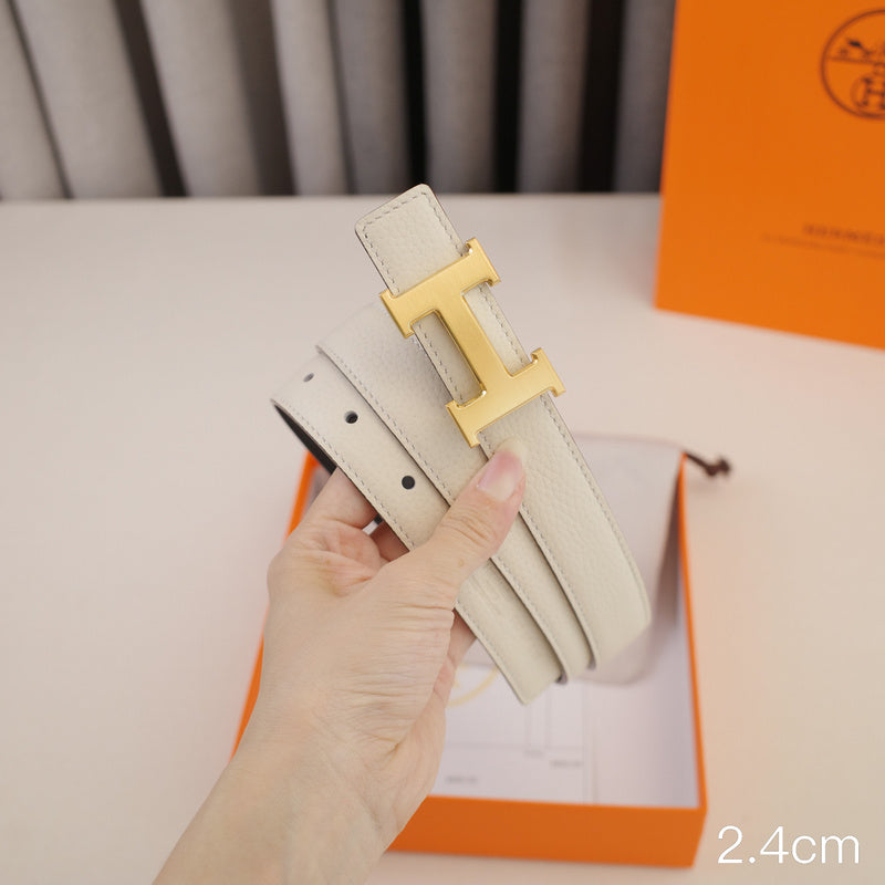 Hermes - 2.4cm classic H gold buckle