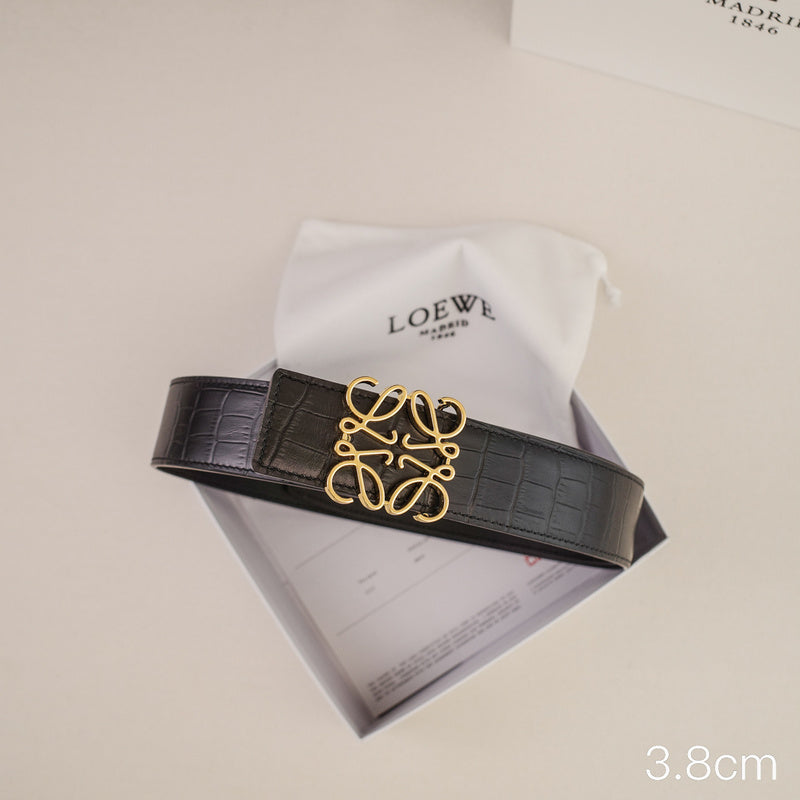 LOEWE - 3.8/3.4cm pebble grain Crocodile pattern