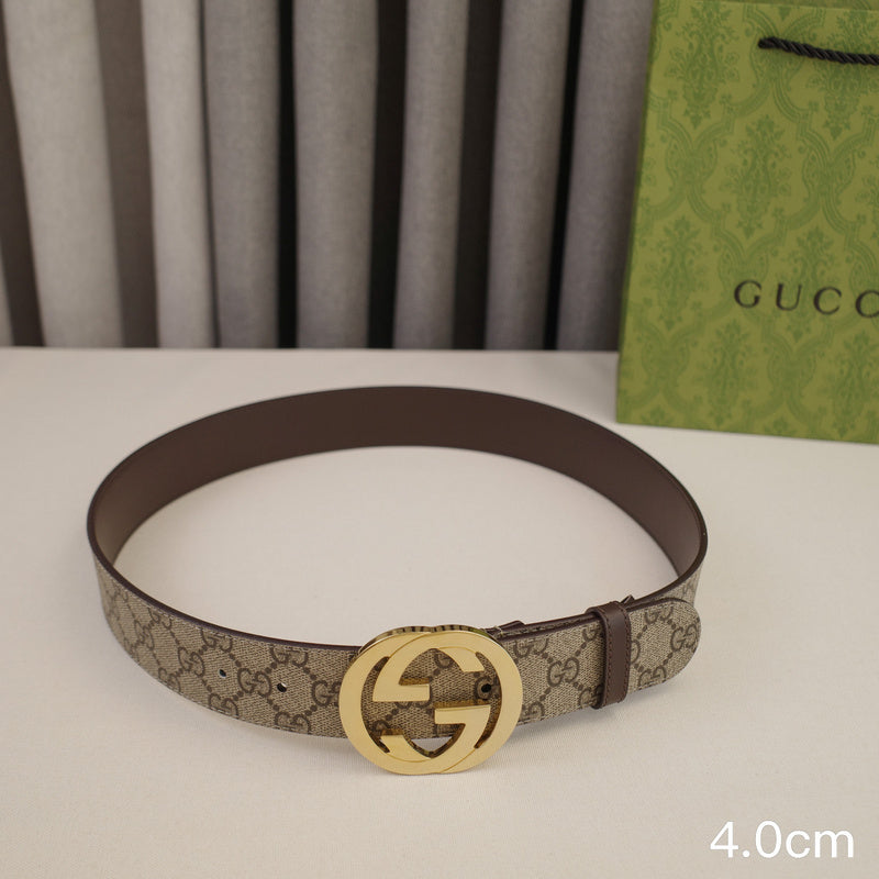 Gucci - 4.0cm Big cake - Supreme canvas Gold button 4023g