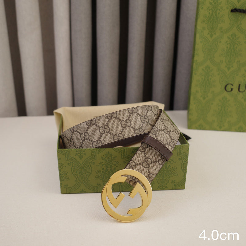 Gucci - 4.0cm Big cake - Supreme canvas Gold button 4023g