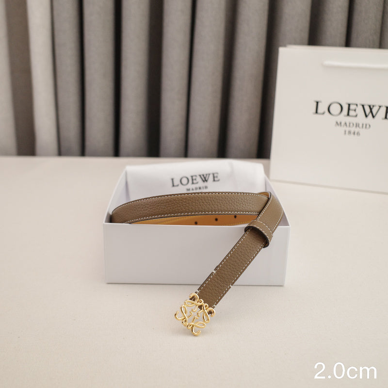 LOEWE - 3.2/2.0cm pebble grain khaki
