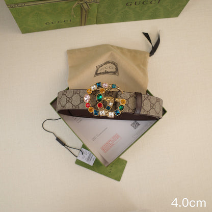 Gucci - 4.0cm G Colored gemstone ZSB4017g