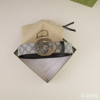 Gucci - 4.0cm Big cake - Supreme canvas Grey button  4023g