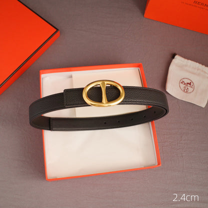 Hermes - 2.4cmH -    Pig nose Anise grain pattern