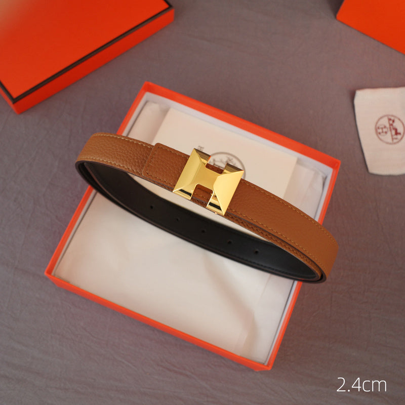 Hermes - 2.4cmH -    Anise grain pattern