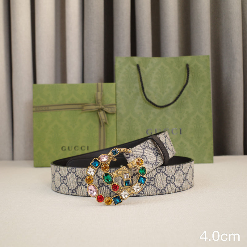 Gucci - 4.0cm G Colored gemstone ZSB4017g