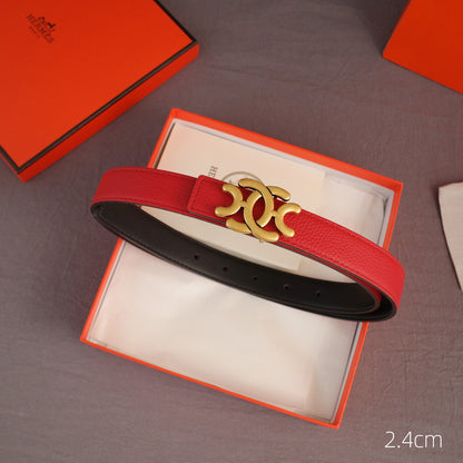 Hermes - 2.4cmH - Anise grain pattern