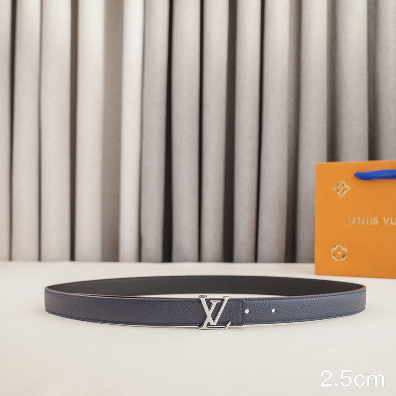 LV - Louis Vuitton -2.5cm letter silver hook - pebble grain 2511L