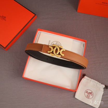 Hermes - 2.4cmH - Anise grain pattern