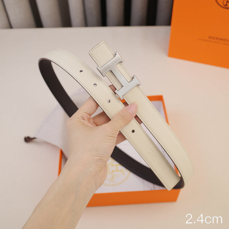 Hermes - 2.4cm classic H silver buckle