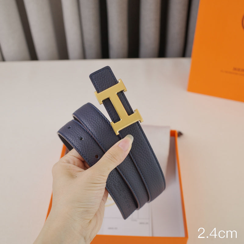 Hermes - 2.4cm classic H gold buckle