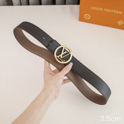 LV - Louis Vuitton 3.5cm round letter hook - pebble grain 3526L