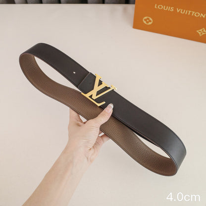 LV - Louis Vuitton-   4.0cm letter bright gold toggle - pebble grain 4023L