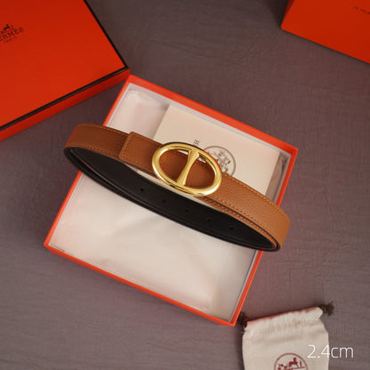Hermes - 2.4cmH -    Pig nose Anise grain pattern