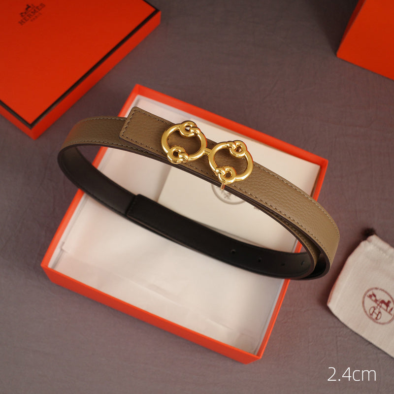 Hermes - 2.4cmH - Anise grain pattern
