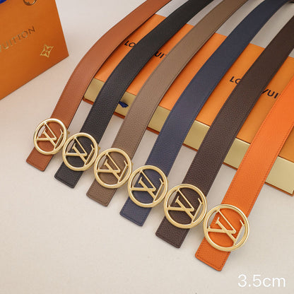 LV - Louis Vuitton 3.5cm round letter hook - pebble grain 3526L