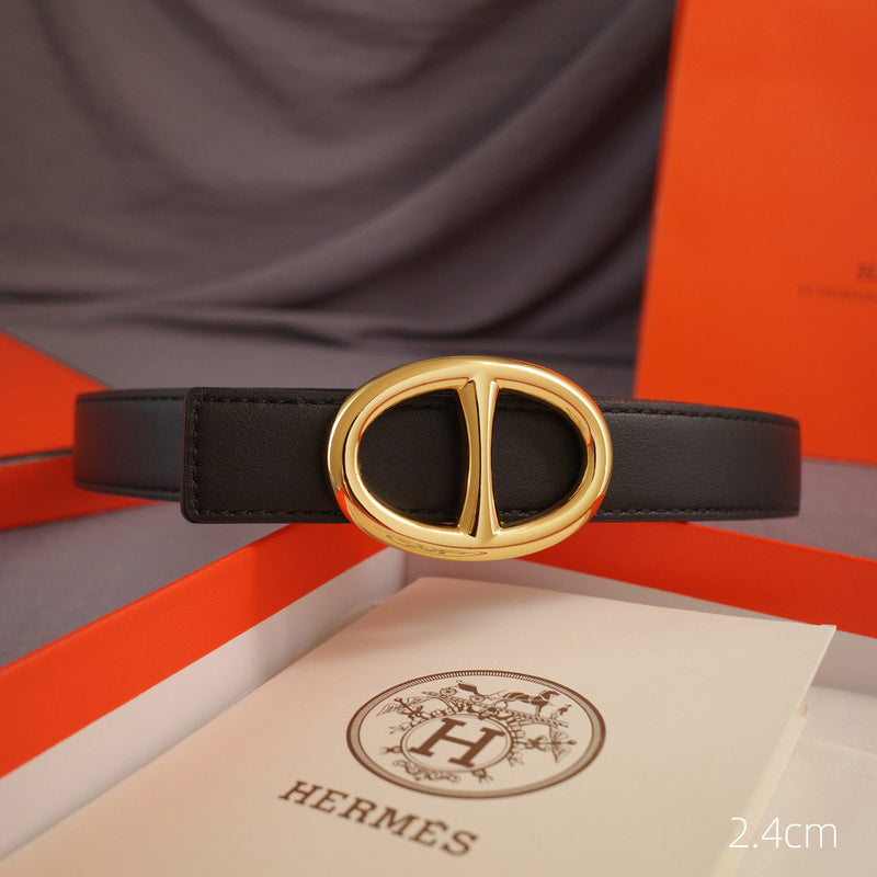 Hermes - 2.4cmH -    Pig nose Anise grain pattern