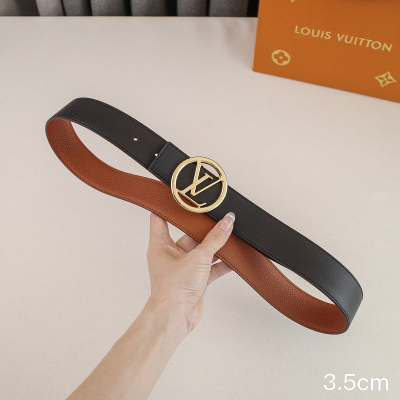 LV - Louis Vuitton 3.5cm round letter hook - pebble grain 3526L